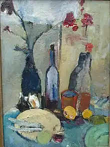 Still-life, oil on canvas dating 1932, 48 x 66 cm