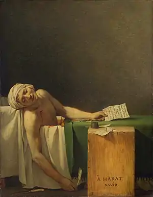 Jacques-Louis David, The Death of Marat, 1793, Royal Museums of Fine Arts of Belgium, Brussels