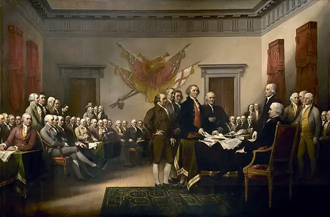 The Declaration of Independence (event 1776, painted 1819)