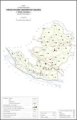 Map showing Murethi (#026) in Deenshah Gaura CD block