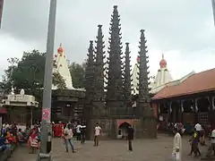 At entrance of Mahalaxmi Temple. Kolhapur