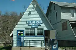 The post office in Defiance, Broad Top Township