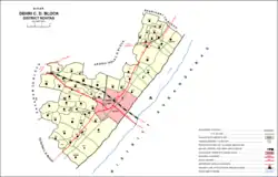 Map showing Bastipur (#579) in Dehri block.