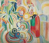 Robert Delaunay, 1916, Portuguese Woman, oil on canvas, 135.9 × 161 cm, Columbus Museum of Art