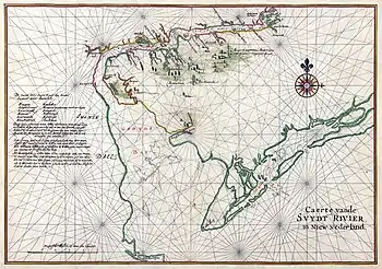 Image 37Nautical chart of the Dutch colony Zwaanendael and Godyn's Bay (Delaware Bay), 1639 (from History of Delaware)