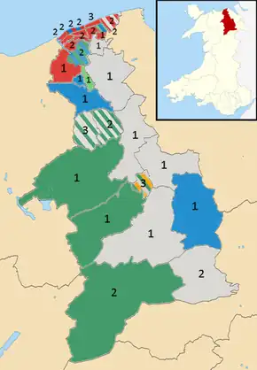 Denbighshire 2022 result map