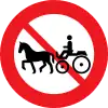 No animal-drawn vehicles