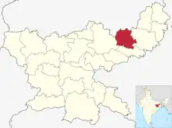 Location of Deoghar district in Jharkhand