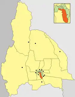 location of Departamento Rawson in San Juan Province