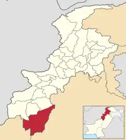 Map of Dera Ismail Khan