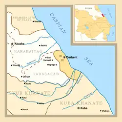 Map of the Derbent Khanate