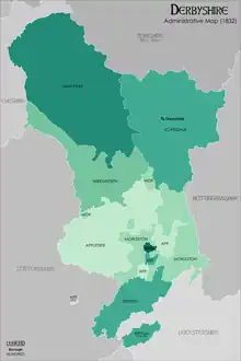 Image 11Derbyshire hundreds in 1832 (from History of Derbyshire)