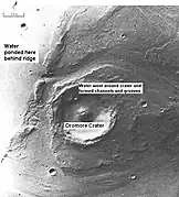 Great amounts of water were required to carry out the erosion shown in this Viking image of a small part of Maja Valles.  Image is located in Lunae Palus quadrangle.