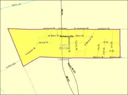 Detailed map of Holmesville