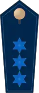 Blue epaulette with 3 light blue stars