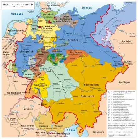 Map of the German Confederation