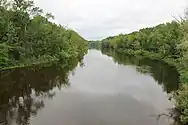 Huron River flowing through the township