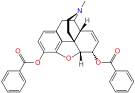 Chemical structure of dibenzoylmorphine.