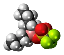 Space-filling model of the DBBT molecule