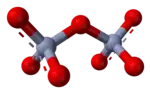 Space-filling model of the dichromate anion