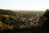 An elevated view of Heppenheim from the North-East.