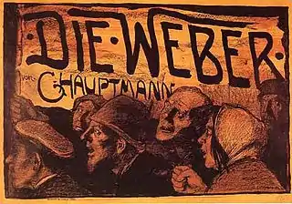 Poster for the play Die Weberby Gerhart Hauptmann (1897)