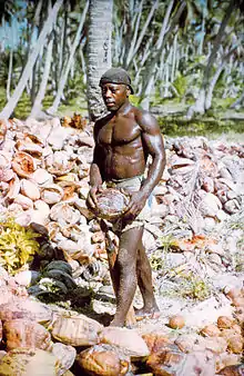 Image 85A Chagossian on Diego Garcia in 1971, before the British expelled the islanders. He spoke a French-based creole language and his ancestors were likely brought as slaves in the 19th century. (from Indian Ocean)