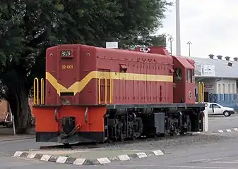 No. 32-002 renumbered to 32-001 and plinthed in Windhoek, 20 February 2006