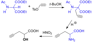 Synthesis of 2-hydroxy-4-pentanoic acid from DEAM