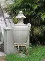 Decorative urn in Ganabhaban garden