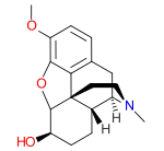 Chemical structure of dihydroisocodeine.