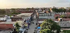 Image of market road in the town of Dildarnagar in 2015