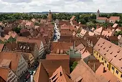 View of the old town from the church tower