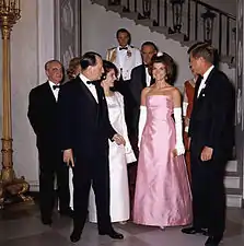 Jacqueline Kennedy, the wife of President John F. Kennedy, made pink a popular high-fashion color.