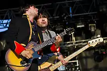 Carl Barât and Didz Hammond performing live at the Redbourn Festival on 11 August 2007.