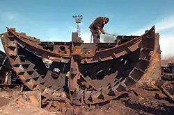 Disassembling of an Oscar-class submarine at the Zvezdochka shipyard in Severodvinsk, Russia