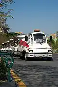 Parking lot tram at Disneyland, California