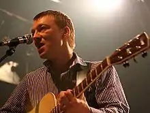 Singer Jochen Distelmeyer performing with Blumfeld in 2007