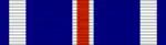 A light blue ribbon with five white five pointed stars