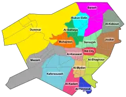 Al-Muhajreen district in orange