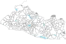 A map showing the borders of El Salvador's 262 municipalities before being reduced to 44.