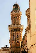 The minaret of the mosque