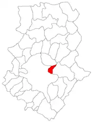 Location in Ilfov County