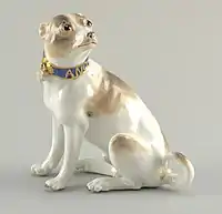 German Meissen porcelain dog, 1741