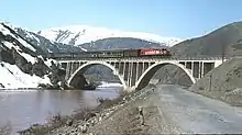 The Eastern Express crossing the Euphrates in 1976.