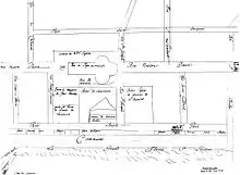 Map of Ville-Marie, 1672 by François Dollier de Casson