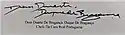 Duarte Pio's signature