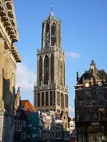 A large, decorated bell tower