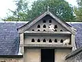 The doocot at the Tournament cafe courtyard