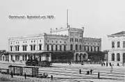 The original station in 1870